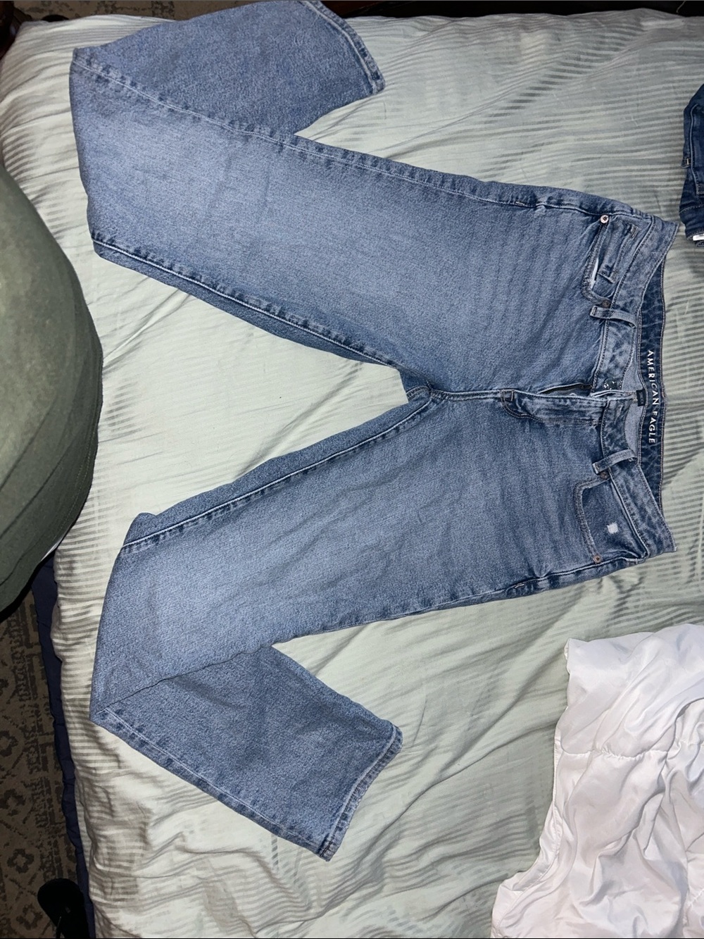 American Eagle Outfitters Light Blue Straight Leg Jeans